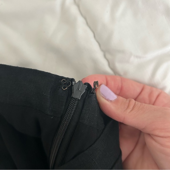 DISSH Roberts Linen Midi Skirt black US 4 - Picture 11 of 14